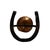 1960s Vintage Hand-Forged Wrought Iron Horseshoe Candlestick For Sale - Image 5 of 6