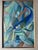Abstract Vintage Brazilian Abstract Fish Oil on Canvas Painting, Signed Claudia E., Framed For Sale - Image 3 of 8