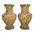 Pair of Antique Handmade Chinese Carved White Lacquer Cinnabar Floral Vase Urn For Sale