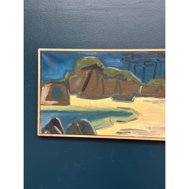 Mid-Century Modern Gunne, Landscape, 1968, Oil Painting on Canvas, Framed For Sale - Image 3 of 18