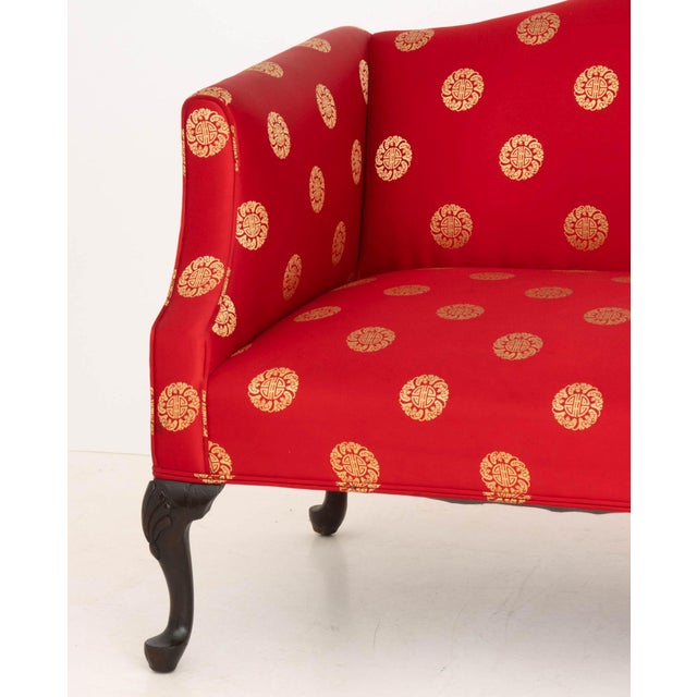 Queen Anne Queen Anne Style Camelback Sofa For Sale - Image 3 of 7