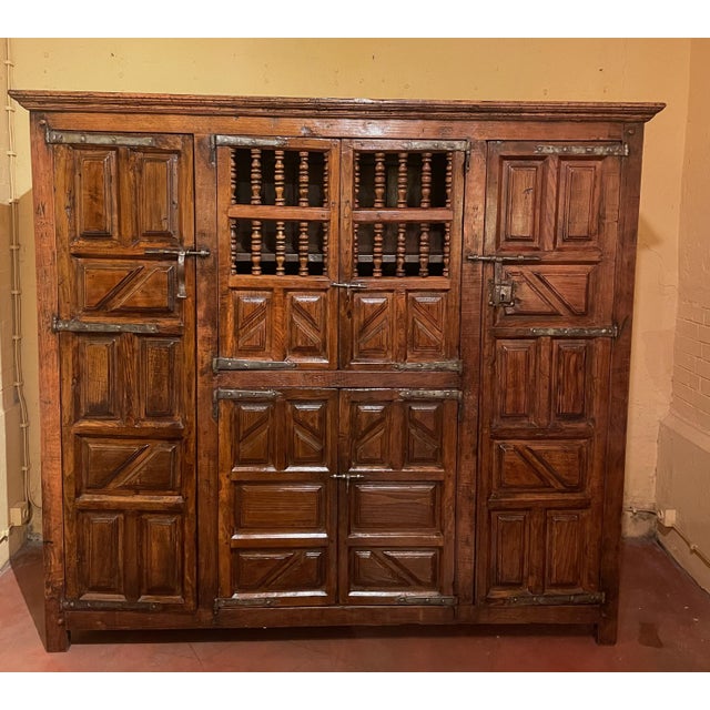 Large Spanish Renaissance Oak 6-Door Cabinet, 17th Century For Sale - Image 15 of 15