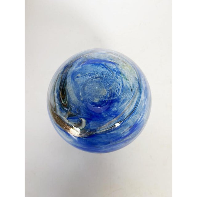 Italian Blue Glass Vase, Italy, 1970s For Sale - Image 9 of 12