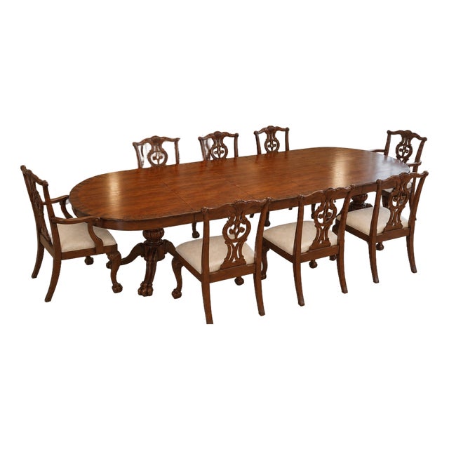 Vintage Baker Furniture Chippendale Dining Set For Sale