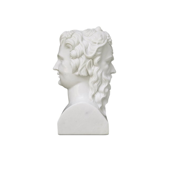 Currey & Company Hector Marble Bust Sculpture For Sale