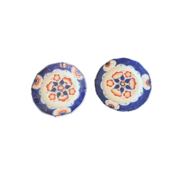 Chinoiserie Early 19th Century English Imari Pearlware Plates - A Pair For Sale - Image 3 of 4