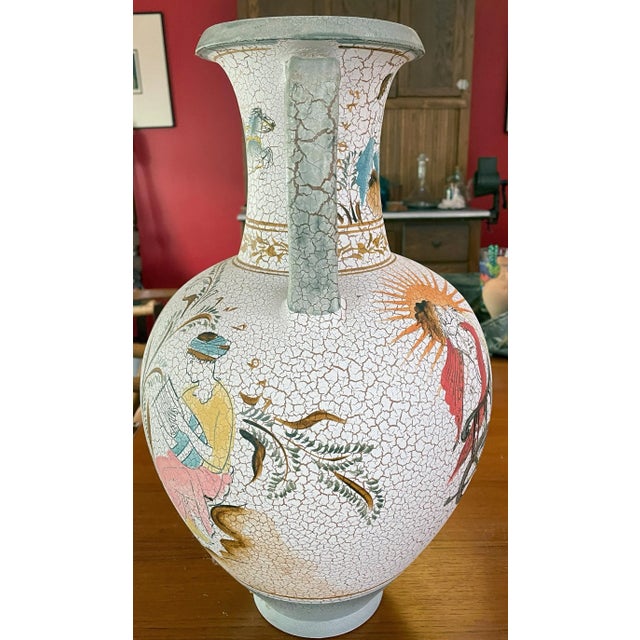 Late 20th Century Tall Greek Museum Reproduction Vase For Sale - Image 4 of 10