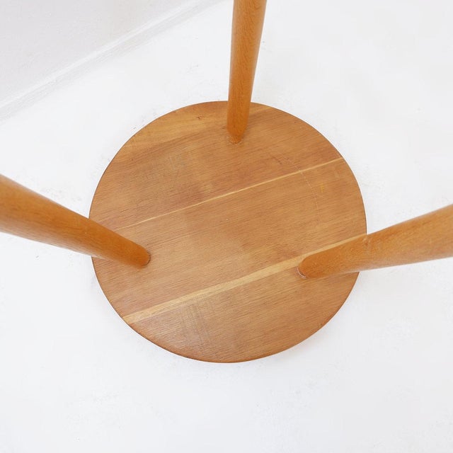 Vintage Wooden Tripod Side Table with Rounded Legs For Sale - Image 6 of 10