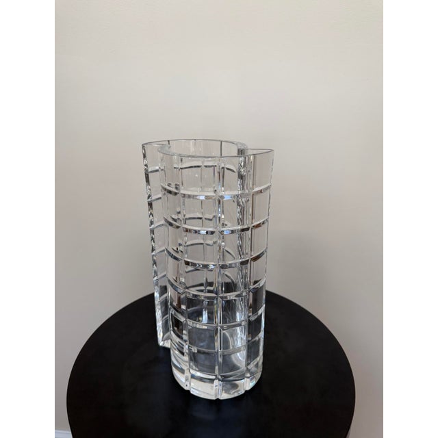 1980s Tiffany & Co Cut Crystal Vase For Sale - Image 10 of 14