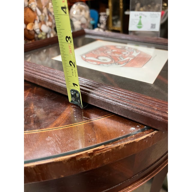 Wood 1970s Framed Minimalist Drawing of a Vase For Sale - Image 7 of 8