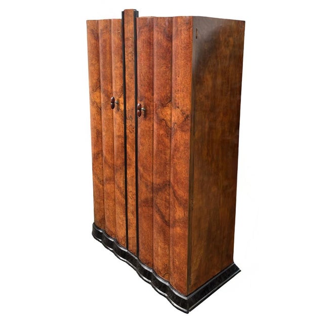 Art Deco Fluted Double Wardrobe, 1930 For Sale - Image 11 of 11