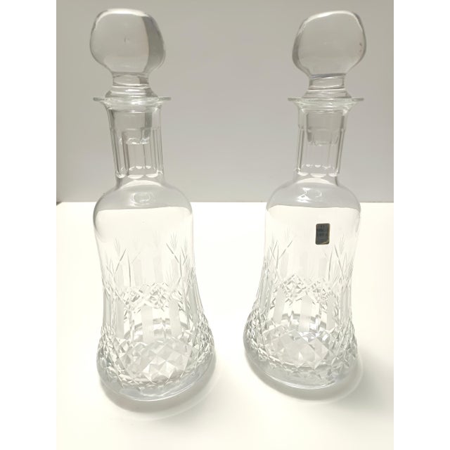 Transparent Crystal Decanter Bottles by Bleikristall, Germany, 1970s, Set of 2 For Sale - Image 6 of 14
