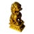Early 20th Century Chinese Gilt Buddhist Guardian Lion on Lotus Base For Sale