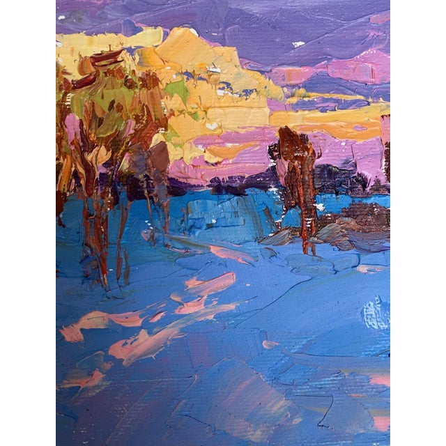 2020s Oil Painting in the Evening in the Cold Oksana Ivanyuk For Sale - Image 5 of 12