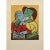 An excellent First Edition period offset lithograph, full-color print, of Cubist painting "Les Enfants Lisants" (Children...
