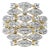 14K Yellow Gold 1.0 Cttw Diamond Geometric Stacked Open Cocktail Ring (I-J Color, I1-I2 Clarity) - Ring Size 8 For Sale