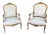 Vintage French Gilt Fauteuil Armchairs - A Pair For Sale