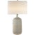 Culloden Table Lamp in Volcanic Ivory with Linen Shade Designer: AERIN Height: 32.5" Shade Detail: 18" x 18" x 11" Linen...