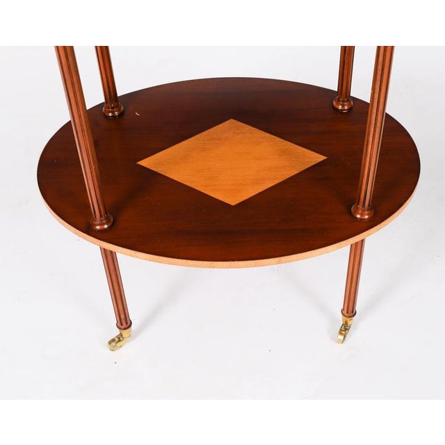 Vintage Occasional Tables in Flame Mahogany and Satin Wood, Set of 2 For Sale - Image 10 of 14