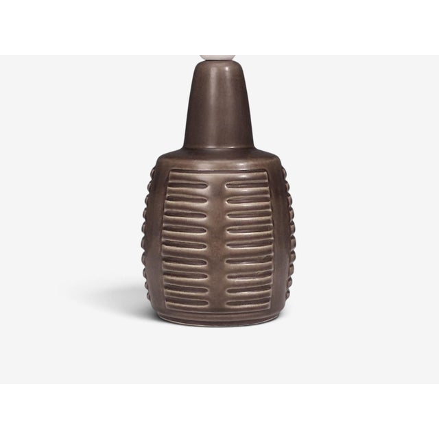 Einar Johansen, Table Lamp, Brown Stoneware, Denmark, 1960s For Sale In New York - Image 6 of 10