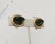 Gold Vintage 1950s Signed Napier Faux-Emerald Clip Earrings - 2 Pieces For Sale - Image 8 of 9