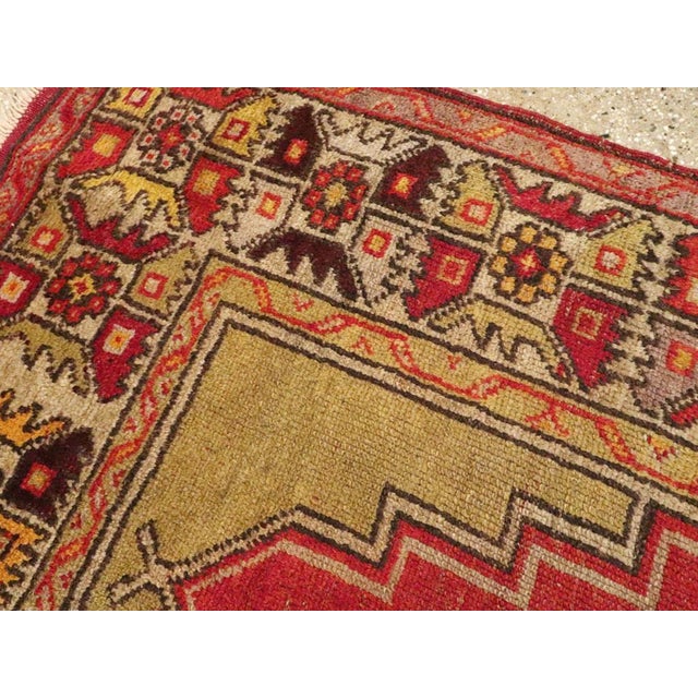 Galerie Shabab Collection Early 20th Century Turkish Anatolian Throw Rug For Sale - Image 4 of 6