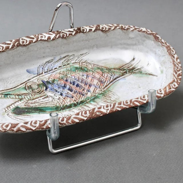 Vintage French Ceramic Tray by Albert Thiry, 1970s For Sale - Image 9 of 13