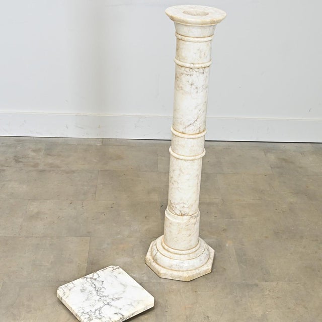 French 19th Century Marble Column Pedestal For Sale - Image 10 of 10