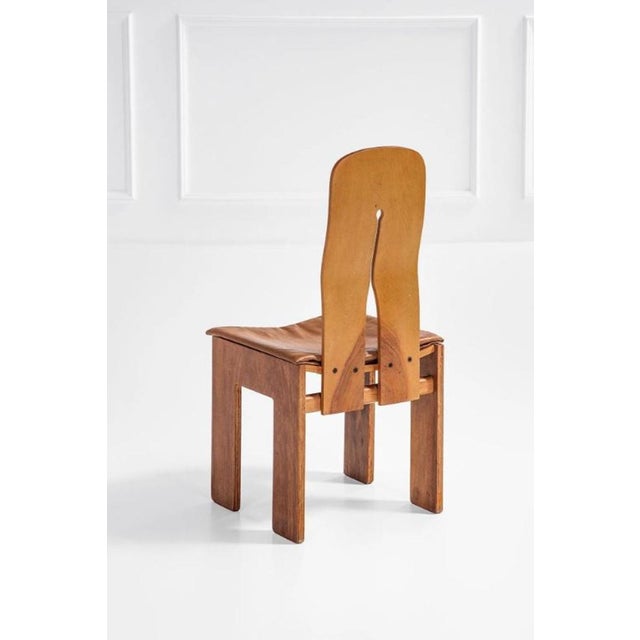 Wood Chairs by Carlo Scarpa for Bernini, 1970, Set of 8 For Sale - Image 7 of 11