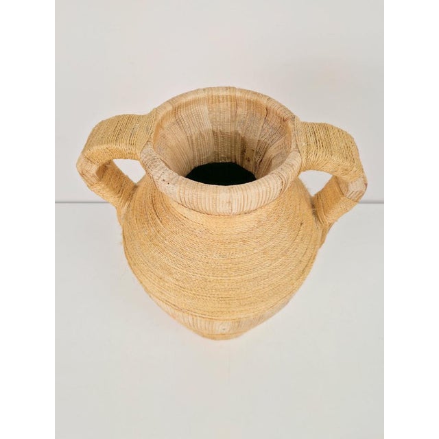 Mid-Century Terracotta Amphora Jar Vase with Handles, 1950s For Sale - Image 4 of 9