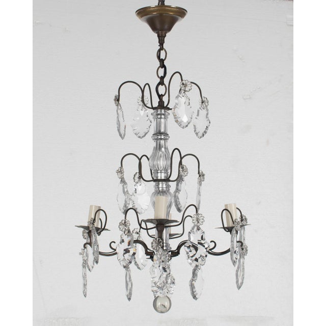 French French Louis XV Style Crystal Chandelier For Sale - Image 3 of 16
