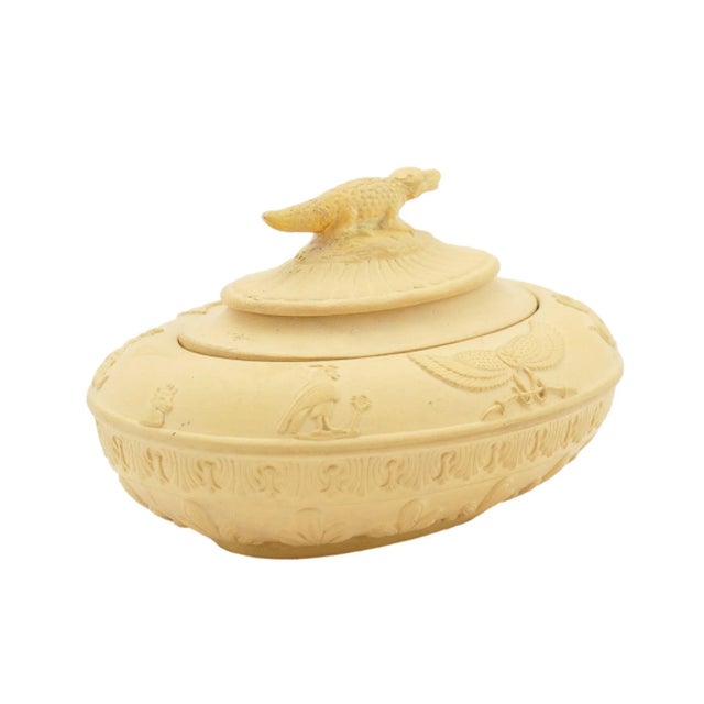 Caneware Creamer and Covered Sugar Bowl in the Egyptian Taste by Schiller & Gerbing, C. 1835 For Sale In Chicago - Image 6 of 12