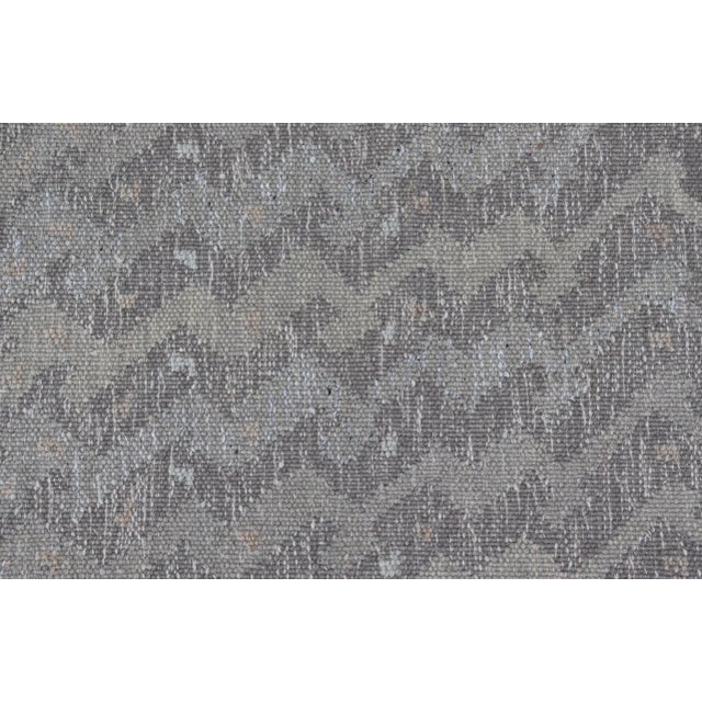 Geometric Scandinavian Flat-Weave Rug in Gray by Keivan Woven Arts 3'2 X 4'10 For Sale - Image 4 of 9