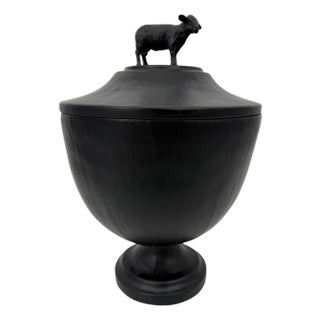 Oly Studio Black Cast Resin Sheep Lidded Fable Box Animalia For Sale