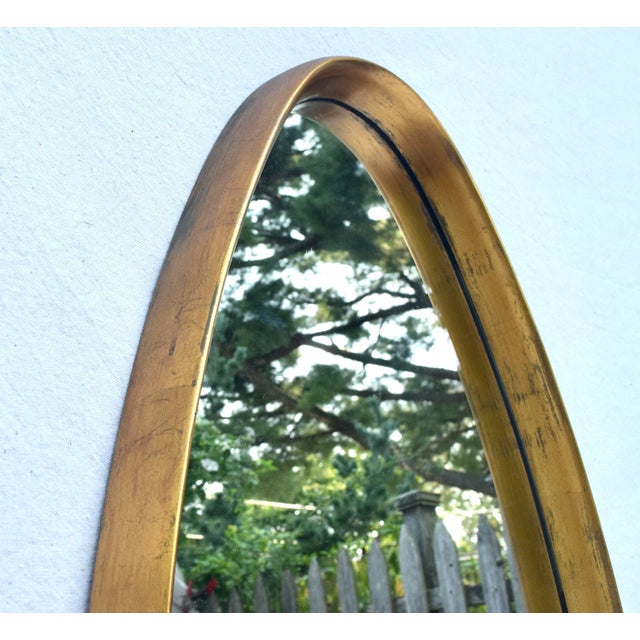 Labarge Vintage Labarge Oval Gilt-Wood Mirror, Italy 1960's For Sale - Image 4 of 11