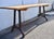 Pine Table Top on Industrial Iron Base For Sale - Image 4 of 12