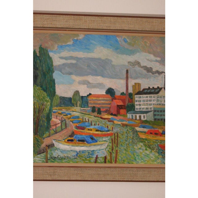 John Carlson, Motif from Sundbyberg, 1975, Oil on Panel, Framed For Sale - Image 13 of 18