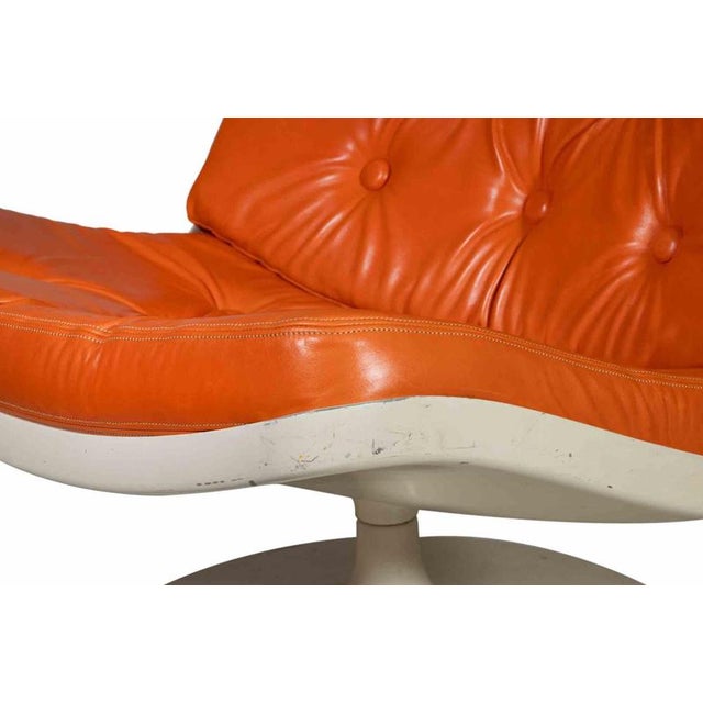 Orange Artifort F976 Chair in Orange Leather by Geoffrey Harcourt, Italy, 1970s For Sale - Image 8 of 9
