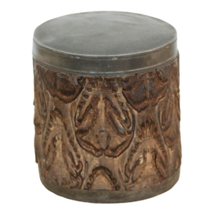 Small Antique Chinese Pewter Tea Canister