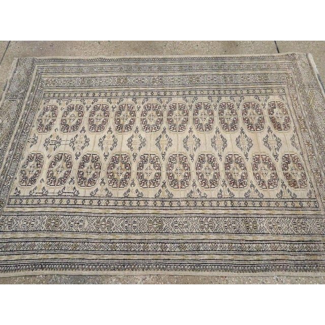 Galerie Shabab Collection Tribal Mid-20th Century Handmade Central Asian Turkoman Accent Rug For Sale In New York - Image 6 of 8