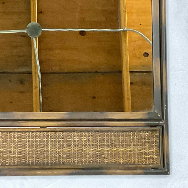 1980s 1980s Mid-Century Ming Style Chinoiserie Metal Faux Bamboo Wall Mirror For Sale - Image 5 of 10