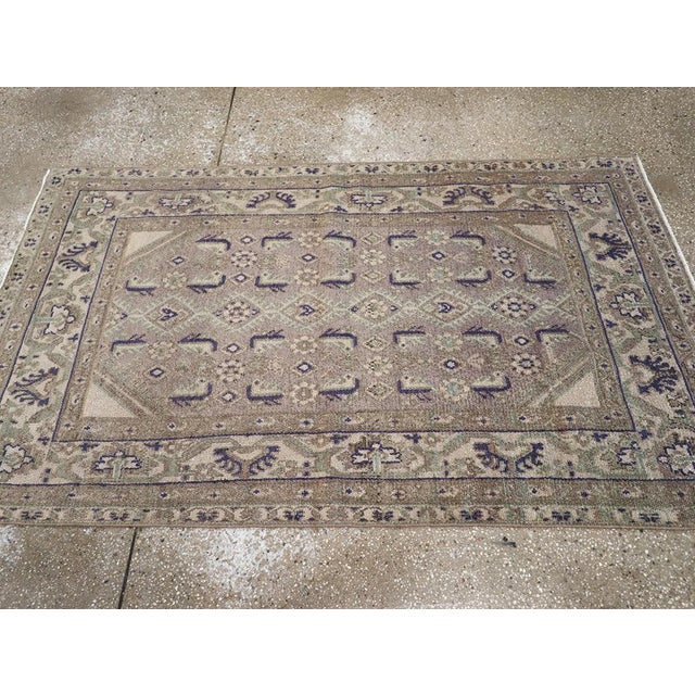 Galerie Shabab Collection Mid-20th Century Persian Malayer Throw Rug For Sale - Image 4 of 8