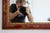 Wood George I Style Red Lacquer and Gilt Chinoiserie Mirror With Figural Decoration, c.1960 For Sale - Image 7 of 16