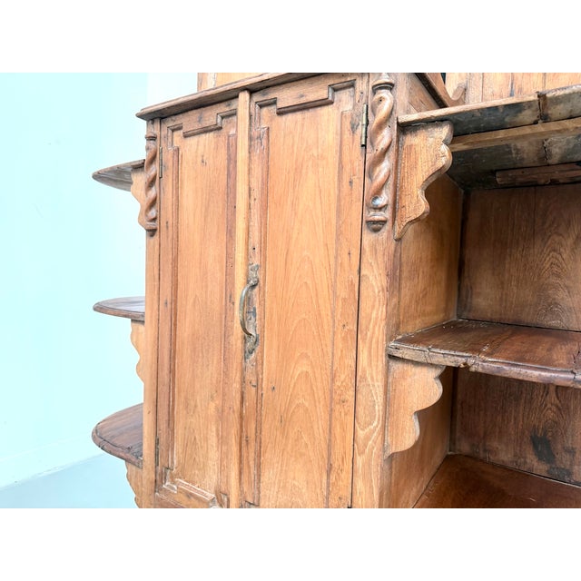 Folk Art Sideboard Cabinet in Oak, 1900 For Sale - Image 17 of 18
