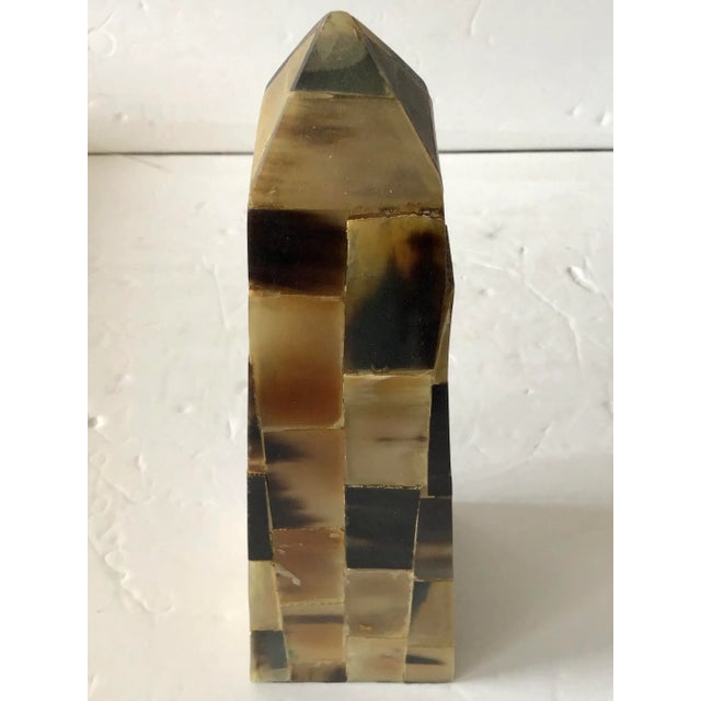 Boho Chic Vintage Tessellated Horn Obelisk For Sale - Image 3 of 6