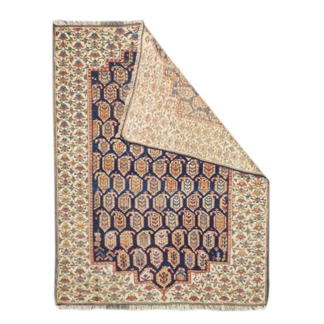 Antique Bidjar Rug 3'6'' x 4'5'' For Sale - Image 4 of 11