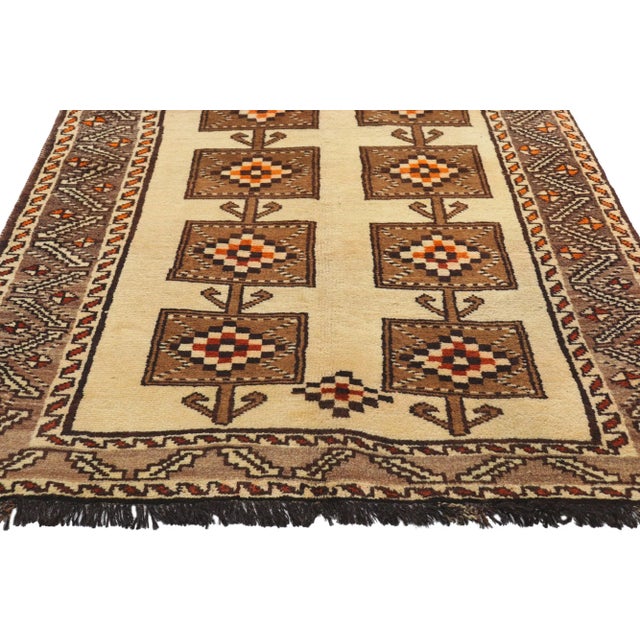 Mid 20th Century Vintage Persian Shiraz Rug, 03'09 X 07'01 For Sale - Image 4 of 10