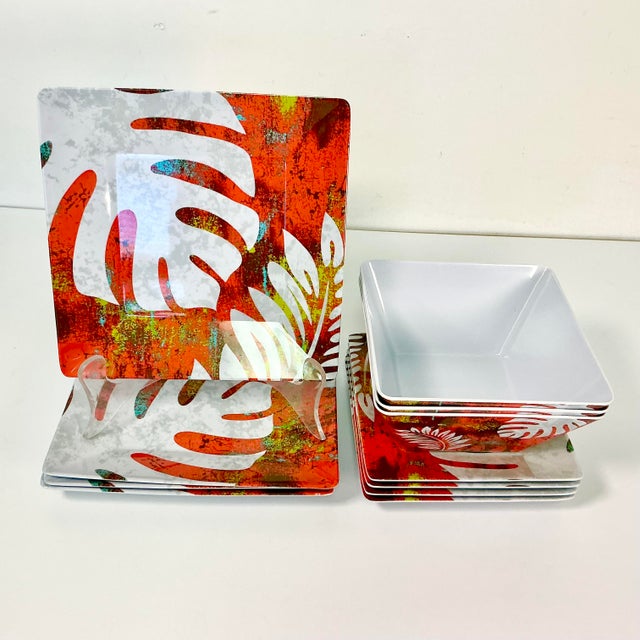 A fun set of Melamine dinnerware just in time for summer entertaining out on the patio. We love the graphic design of...