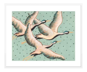 Arlo, Augustus, & the Duke by Willa Heart in White Framed Paper, Small Art Print