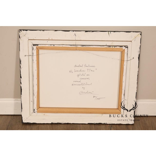 Wood Andrei Protsouk Hand-Embellished Print, 'Snowboard Lovers' For Sale - Image 7 of 17